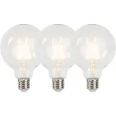 LUEDD Sett med 3 E27 dimmbare LED-pærer G95 5W 470lm 2700K