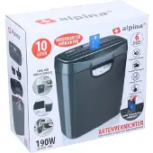 Alpina Dokument makuleringsmaskin / papirmakuleringsmaskin / makuleringsmaskin for hjem og kontor 190W