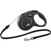 Flexi New Classic snor S, 8M, 12KG, sort