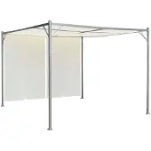 vidaXL Pergola med justerbart tak kremhvit 3x3 m stål