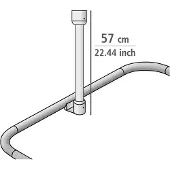 Wenko Opphengslinje til dusjforheng, diameter 2 cm, 57 cm, hvit,