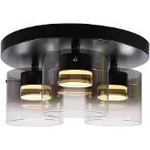 Highlight LED-taklampe Salerno, 2 700 K, 3 lyskilder, svart