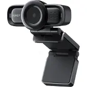 Aukey Webcam PC-LM3, 1080P Full HD-oppløsning, dobbel støydempende mikrofon, USB 2.0-port, autofokus, inkl. klips