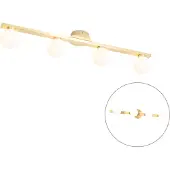 QAZQA Moderne taklampe messing IP44 4-lys - Cederic
