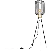 QAZQA Design gulvlampe svart med gull - Mayelle