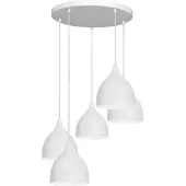 Luminex Hengelampe Nanu med 5 lyskilder, rund, lysegrå
