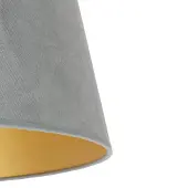 Duolla Lampeskjerm «Cone», høyde 22,5 cm, mintgrønn/gull