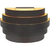 Highlight Scudo vegglampe, svart, bredde 20 cm, aluminium, G9
