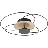 Highlight LED-taklampe Fiore, 2 700 K, svart/gull