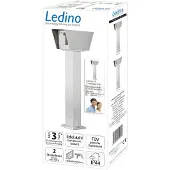 Ledino Stikkontaktkolonne Connect L2 med 2 stikkontakter, stål