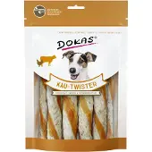 Dokas Tygge-Twister - 2 x 200 g Oksehud, vom & kyllingbryst