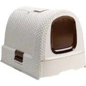 Curver Cat litter box - cream/brown