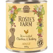Rosie's Farm Økonomipakke Adult 24 x 800 g - Kylling & Kalkun
