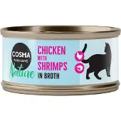 Cosma Økonomipakke Nature 24 x 70 g - Kyllingbryst & reker