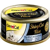 GimCat ShinyCat Filet i buljong 6 x 70 g - Tunfisk og ansjos