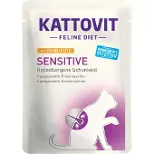 Kattovit Sensitive porsjonsposer - 12 x 85 g Kylling & Kalkun