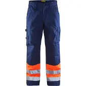Blakläder Bukse varsel - Marineblå/orange - D108