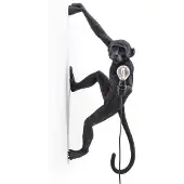 Seletti Monkey Lamp dekorativ vegglampe høyre svart