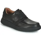 Clarks Shoes for man. 26136986 Leather shoes Un Abode Strap Loafer black (39.5), Flat, Velcro, Casual