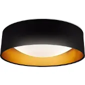 B.K. Licht LED-taklampe Kari, svart/gull, tekstil, 4000 K