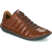 Camper for man. 18751-049 Brown Beetle leather slippers (43), Flat, None, Casual