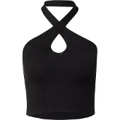 Urban Classics Rib Knit Crossed Neckholder Ermeløs Topp