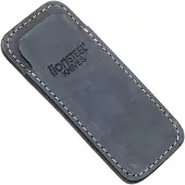 Lionsteel Vertical leather sheath with clip pose, blå