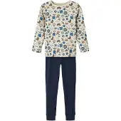 Name it Nightset Dark Sapphire Rays Pyjamas Med Lange Ermer