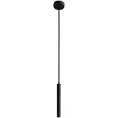 Arcchio LED-pendellampe Franka, 1 lyskilde, Ø 4 cm, svart