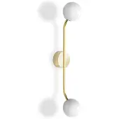 DECOR WALTHER Pep Two vegglampe, matt gull, 2 lysk