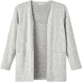 Name It Kids Cardigan - Strikk - Noos - NkfVicti - Grey Melange - - 6 år (116) - Cardigan