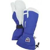 Hestra Army Leather Heli Ski, 3-finger Skihansker, Royal blue