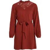 Vila Suvita Lace Langarmet Kort Kjole