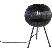QAZQA Moderne stativbordlampe svart - Zoë