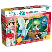 Lisciani Gulvpuslespill maxi, dobbeltsidig, 24 deler. 70x50cm Disney klassikere. 86672