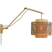 Konstsmide Bhutan vegglampe med 2 armer, naturfarge, Ø 40 cm