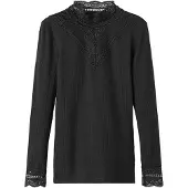 Name it Genser - Noos - NkfNuri - Svart m. Blonder - - 7-8 år (122-128) - Genser