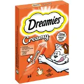 Dreamies Creamy Snacks - Kylling & laks (84 x 10 g)