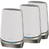 Netgear Orbi RBKE963 - Wi-Fi-system - (ruter, 2 utvidere) - inntil 6500 kvadratfot - maske 10GbE, 2.5GbE - Wi-Fi 6E - Multibånd