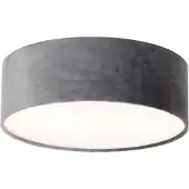 QAZQA Moderne taklampe grå 30 cm med gull innvendig - Drum