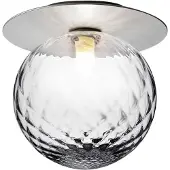 Nuura vegglampe Liila 1 Medium, sølv/klar, IP44, G9