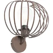 QAZQA Design vegglampe rustbrun 30 cm - Johanna