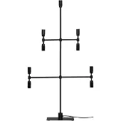 Star Trading Lysestake Twice, svart, 9 lyskilder, 91 cm
