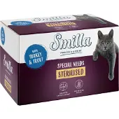 Smilla Sterilised Skåler 24 x 100 g - Kalkun med ørret