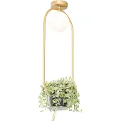 QAZQA Art Deco taklampe gull med hvitt glass - Isabella