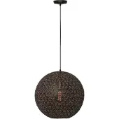 Freelight Oronero hengelampe, Ø 30 cm, svart/gull, metall