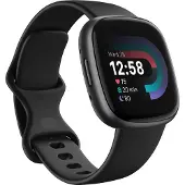 Fitbit Versa 4 - 40 mm - grafitt - smartklokke med bånd - svart - båndbredde: S/L - Bluetooth, NFC
