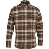 Chevalier Heron Flannel Shirt Men Soil Brown Checked 2XL