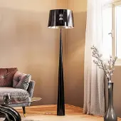 Aluminor Gulvlampe Totem LS med krom finish, svart