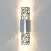 Holländer Vegglampe Palazzo, 2 lyskilder, jern sølv